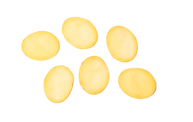 Gesneden aardappel