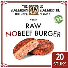 Vegetarische slager Burger raw nobeef vegetarisch 20 x 113 gr