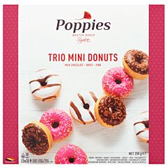 Poppies Mini Donut Trio 3 X 3