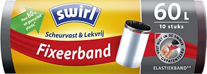 Swirl Afvalzak Fixeerband 10 Stuks A 60 Liter