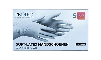 Proteq Handschoen Latex Wit S