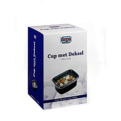 Depa Cup + Deksel 250Ml 82X108 Zwart Schapds