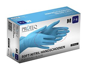 Proteq Handschoen Soft-Nitril Blauw Maat M