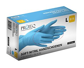 Proteq Handschoen Soft-Nitril Blauw Maat L