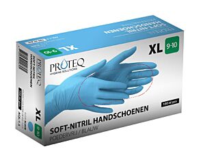 Proteq Handschoen Soft-Nitril Blauw Maat Xl