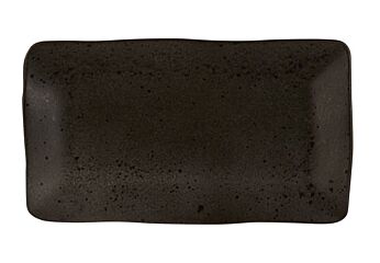 Q Authentic Bord Rechthoekig Stone Black 27,5 X 15,5 Cm
